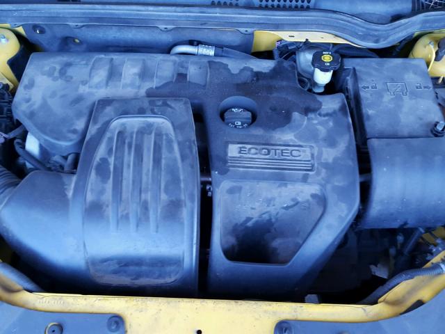 1G1AK18F387298133 - 2008 CHEVROLET COBALT LS YELLOW photo 7