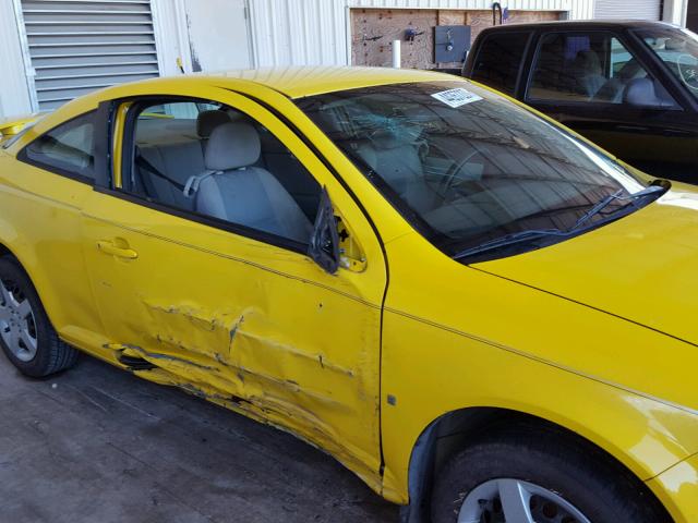 1G1AK18F387298133 - 2008 CHEVROLET COBALT LS YELLOW photo 9