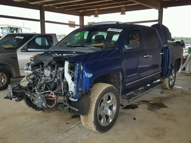 3GCPCSEC7EG258278 - 2014 CHEVROLET SILVERADO BLUE photo 2