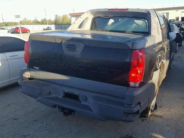 3GNEC13T12G334164 - 2002 CHEVROLET AVALANCHE BLACK photo 4