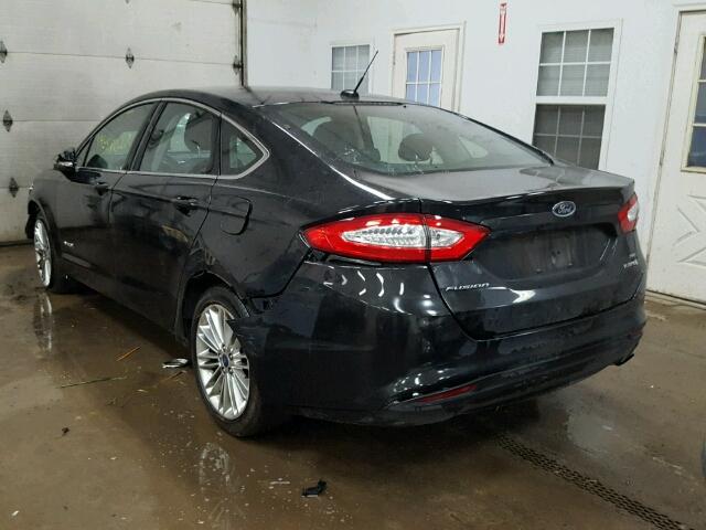 3FA6P0LU5ER353660 - 2014 FORD FUSION SE BLUE photo 3