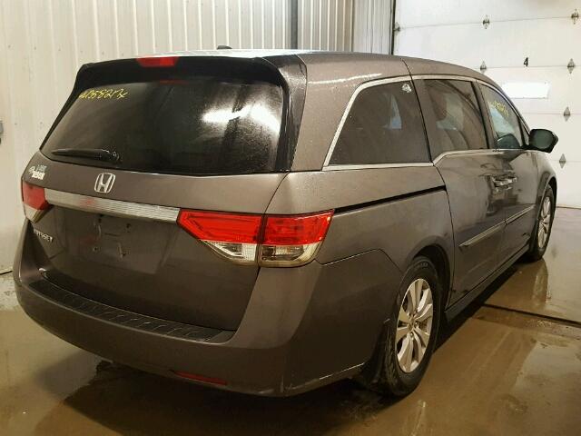 5FNRL5H60FB002118 - 2015 HONDA ODYSSEY EX GRAY photo 4