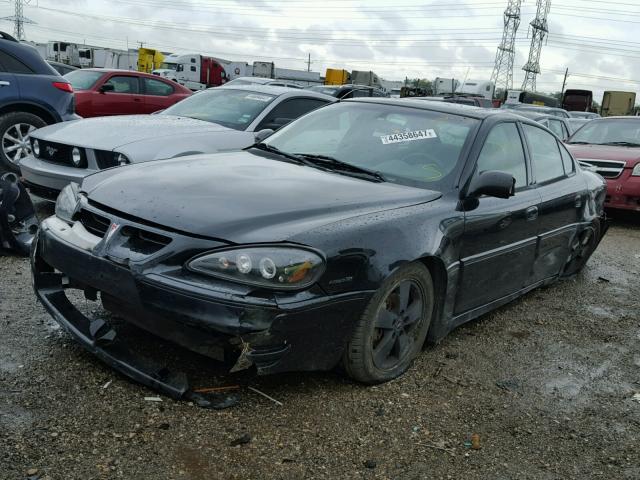 1G2NW52E42M673156 - 2002 PONTIAC GRAND AM BLACK photo 2