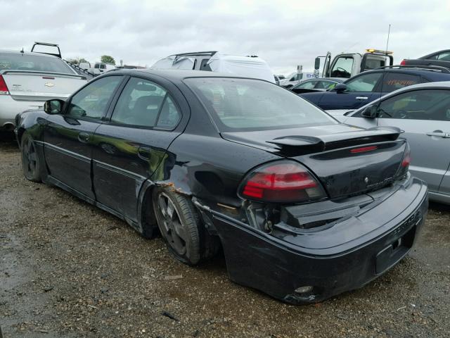 1G2NW52E42M673156 - 2002 PONTIAC GRAND AM BLACK photo 3