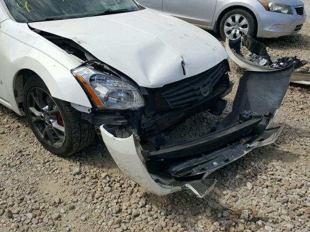 1N4BA41E78C832927 - 2008 NISSAN MAXIMA SE WHITE photo 9