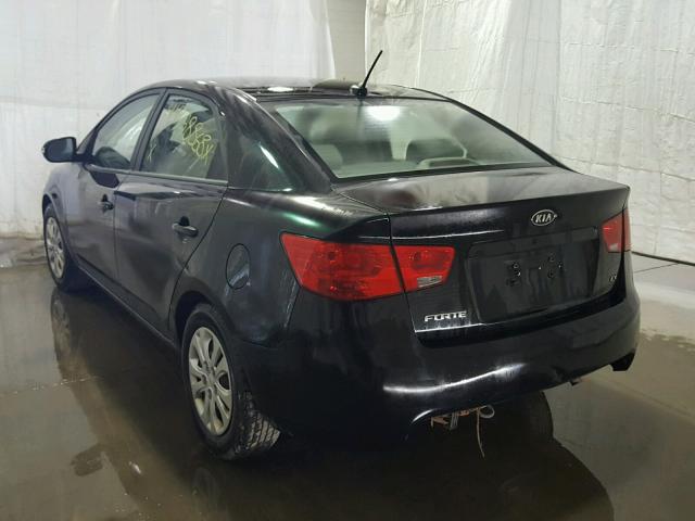 KNAFU4A23A5238769 - 2010 KIA FORTE EX BLACK photo 3