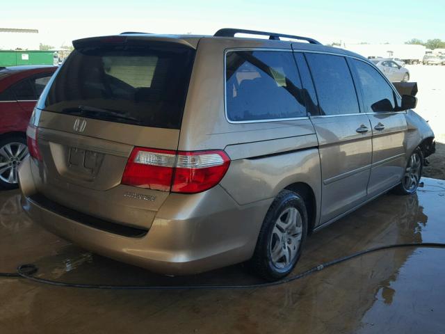 5FNRL38785B011323 - 2005 HONDA ODYSSEY EX TAN photo 4