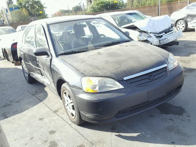 1HGES16552L003701 - 2002 HONDA CIVIC LX BLACK photo 1