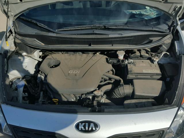 KNADM5A39F6460157 - 2015 KIA RIO LX SILVER photo 7