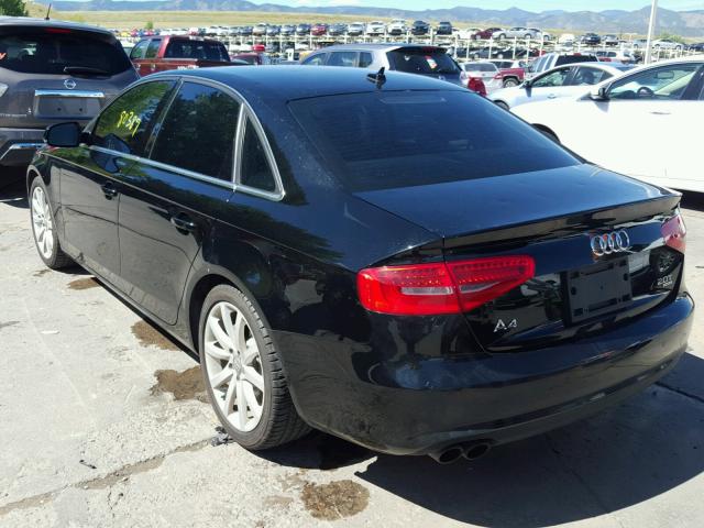 WAUFFAFL8DN005310 - 2013 AUDI A4 BLACK photo 3