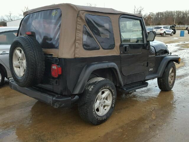 1J4FA29P52P727772 - 2002 JEEP WRANGLER / BLACK photo 4