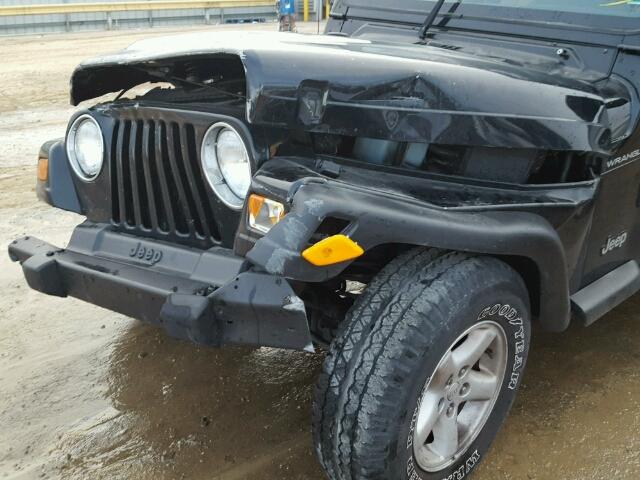 1J4FA29P52P727772 - 2002 JEEP WRANGLER / BLACK photo 9