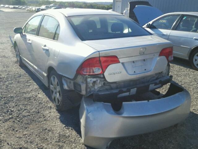 1HGFA16566L030838 - 2006 HONDA CIVIC LX SILVER photo 3