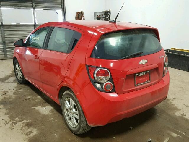 1G1JB6SH9C4153972 - 2012 CHEVROLET SONIC LS RED photo 3
