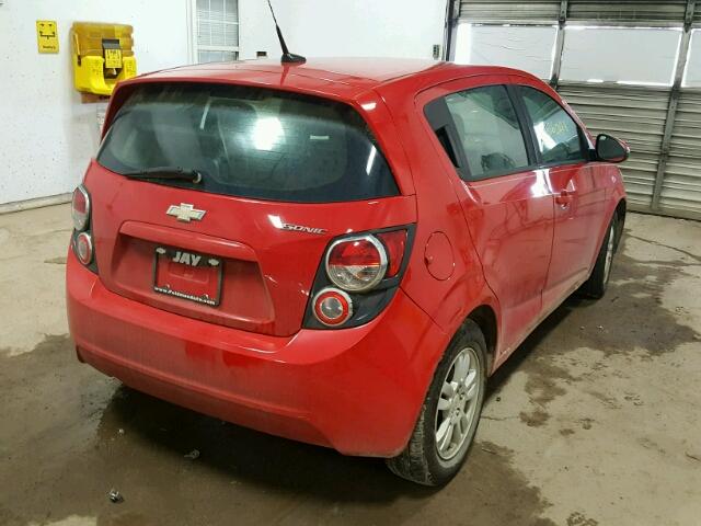 1G1JB6SH9C4153972 - 2012 CHEVROLET SONIC LS RED photo 4