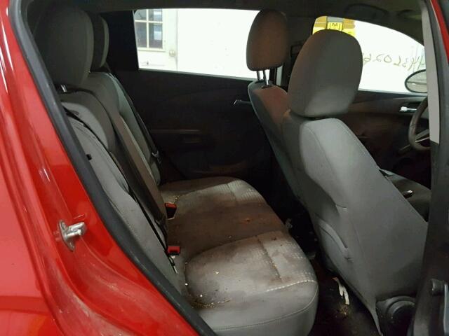 1G1JB6SH9C4153972 - 2012 CHEVROLET SONIC LS RED photo 6