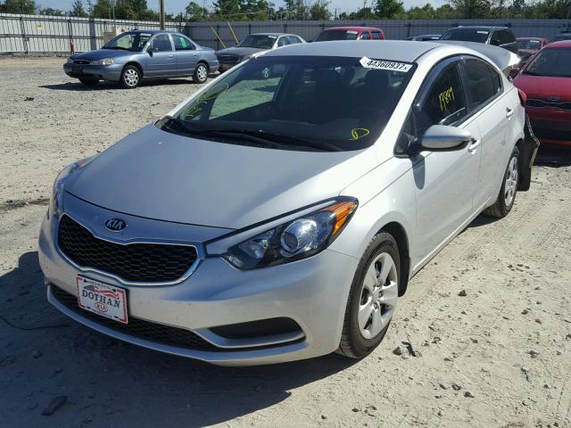 KNAFK4A66G5619078 - 2016 KIA FORTE LX SILVER photo 2