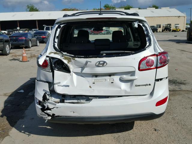 5XYZG3AB6BG069583 - 2011 HYUNDAI SANTA FE G WHITE photo 9