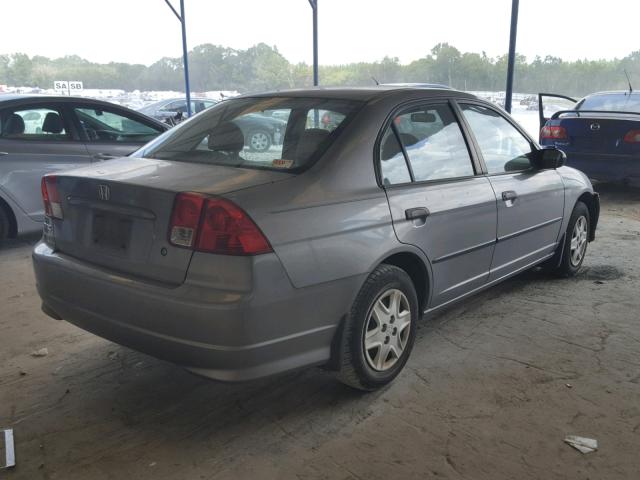 2HGES16365H626308 - 2005 HONDA CIVIC DX V GRAY photo 4