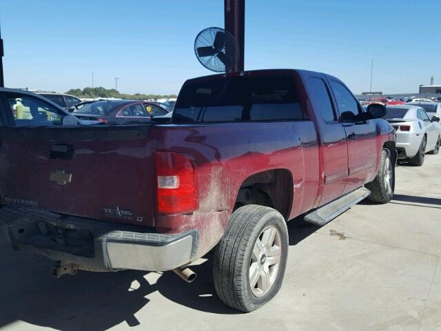 2GCEC19J471642511 - 2007 CHEVROLET SILVERADO BURGUNDY photo 4