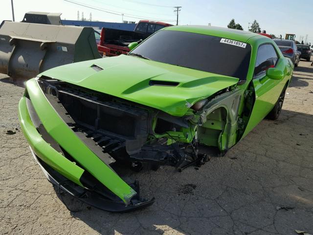 2C3CDZBT4HH604773 - 2017 DODGE CHALLENGER GREEN photo 2