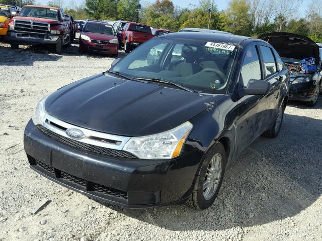 1FAHP35N78W274587 - 2008 FORD FOCUS BLACK photo 2