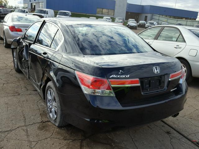 1HGCP2F64CA079818 - 2012 HONDA ACCORD SE BLACK photo 3