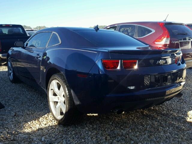 2G1FC1EV3A9142676 - 2010 CHEVROLET CAMARO LT BLUE photo 3