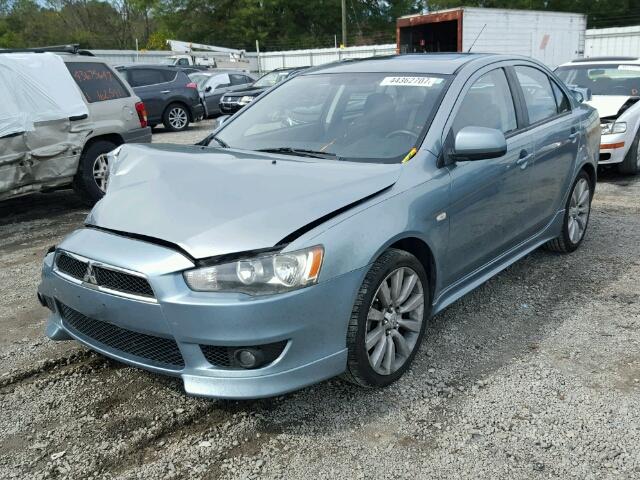 JA3AU86U48U024855 - 2008 MITSUBISHI LANCER GTS BLUE photo 2