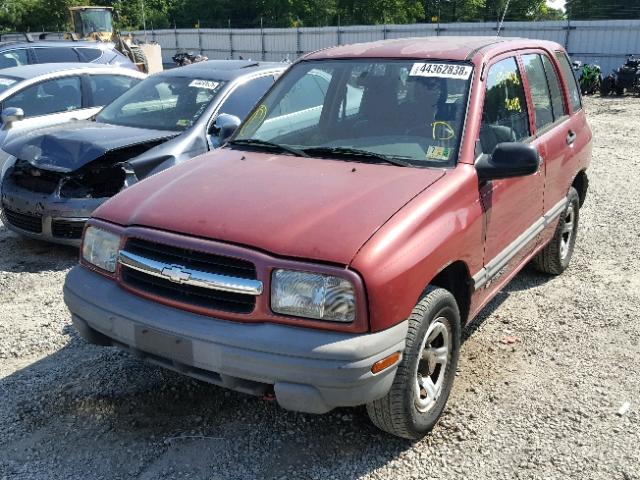 2CNBE13C1Y6933913 - 2000 CHEVROLET TRACKER RED photo 2