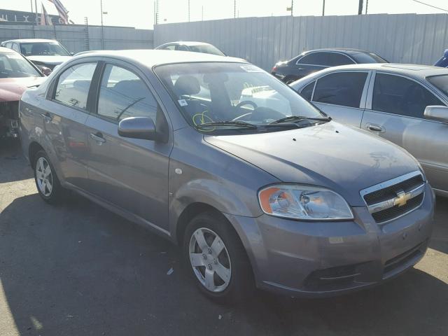 KL1TD56627B062662 - 2007 CHEVROLET AVEO BASE Сұр фото 1