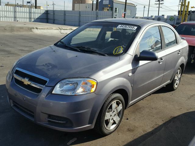 KL1TD56627B062662 - 2007 CHEVROLET AVEO BASE Сұр фото 2