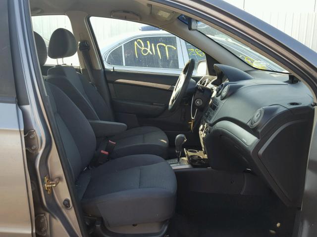 KL1TD56627B062662 - 2007 CHEVROLET AVEO BASE Сұр фото 5