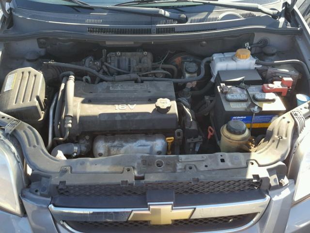 KL1TD56627B062662 - 2007 CHEVROLET AVEO BASE Сұр фото 7