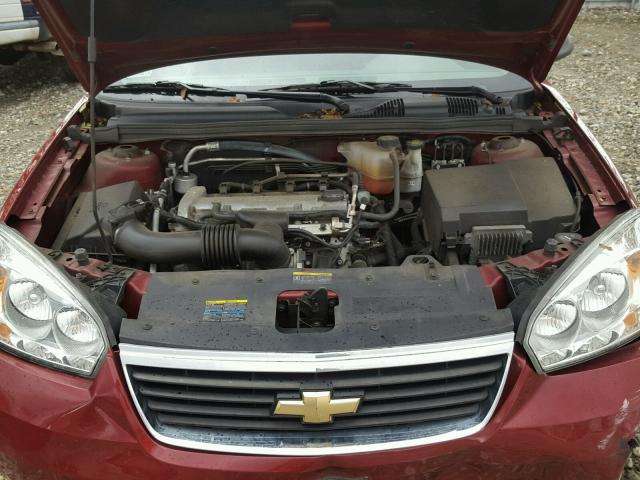 1G1ZS58FX7F104731 - 2007 CHEVROLET MALIBU LS MAROON photo 7