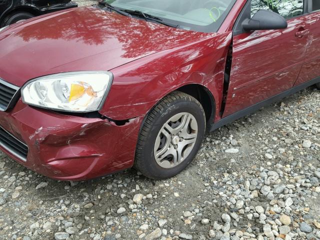1G1ZS58FX7F104731 - 2007 CHEVROLET MALIBU LS MAROON photo 9