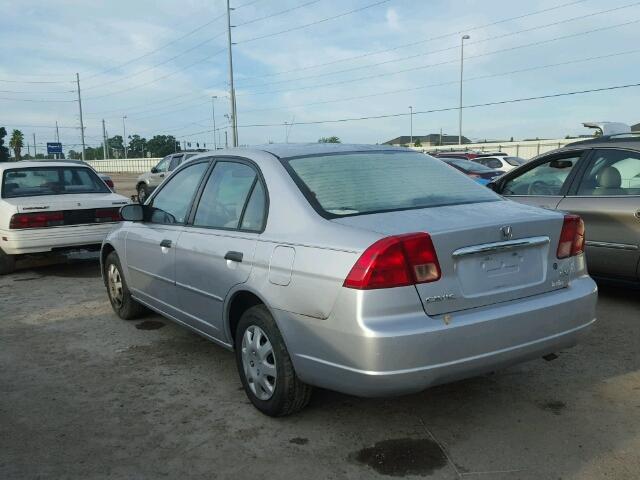 2HGES16591H595633 - 2001 HONDA CIVIC LX SILVER photo 3