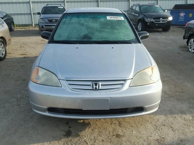 2HGES16591H595633 - 2001 HONDA CIVIC LX SILVER photo 9