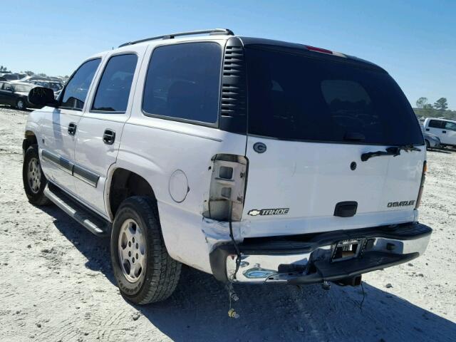 1GNEC13V95R257369 - 2005 CHEVROLET TAHOE C150 WHITE photo 3