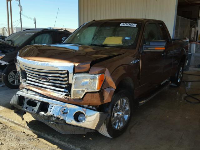 1FTEX1CM8BFA11284 - 2011 FORD F150 SUPER BROWN photo 2