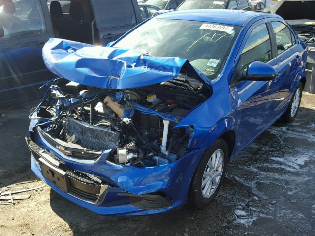 1G1JD5SH2H4113633 - 2017 CHEVROLET SONIC LT BLUE photo 2