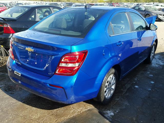 1G1JD5SH2H4113633 - 2017 CHEVROLET SONIC LT BLUE photo 4