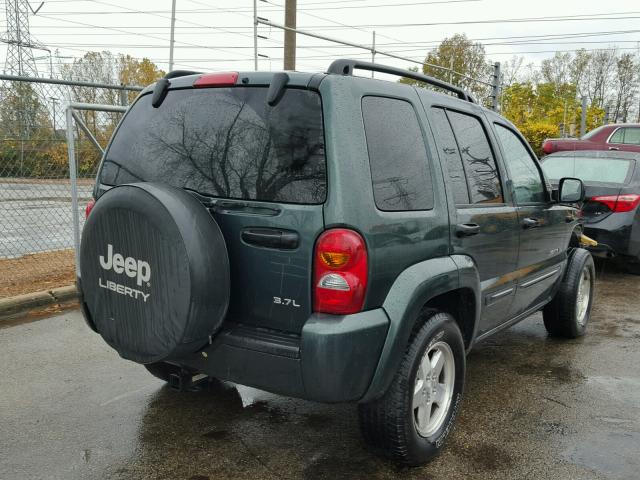 1J4GL58K73W648715 - 2003 JEEP LIBERTY LI GREEN photo 4
