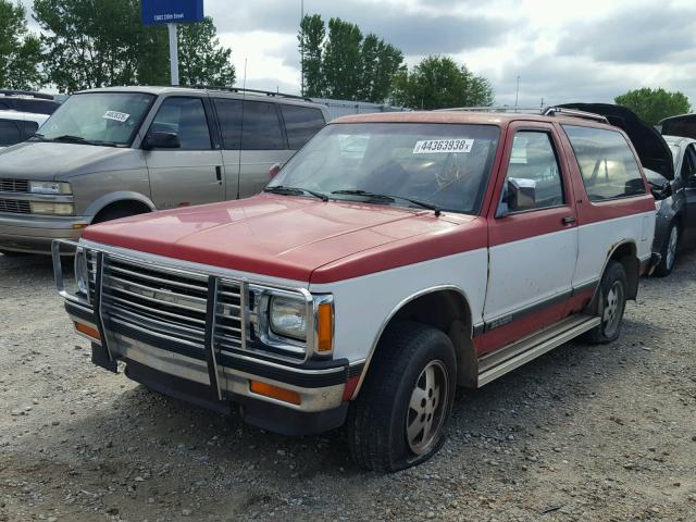 1GNCT18Z0M8209492 - 1991 CHEVROLET BLAZER S10 WHITE photo 2