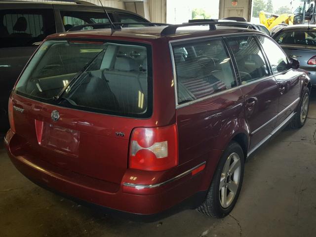 WVWWH63B54E064837 - 2004 VOLKSWAGEN PASSAT GLX წითელი ფოტო 4