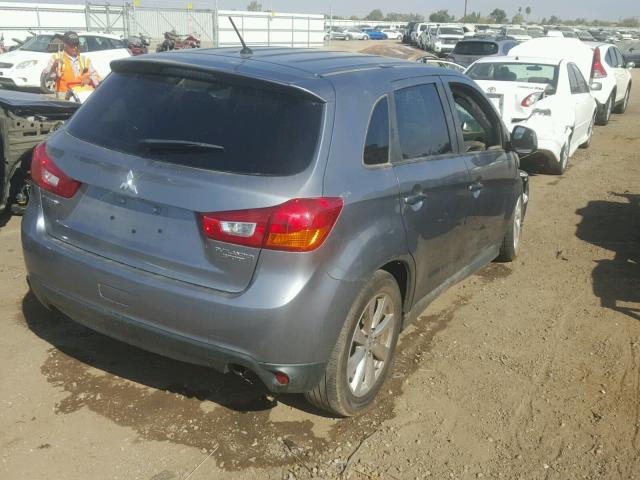 4A4AP3AU2FE058750 - 2015 MITSUBISHI OUTLANDER GRAY photo 4