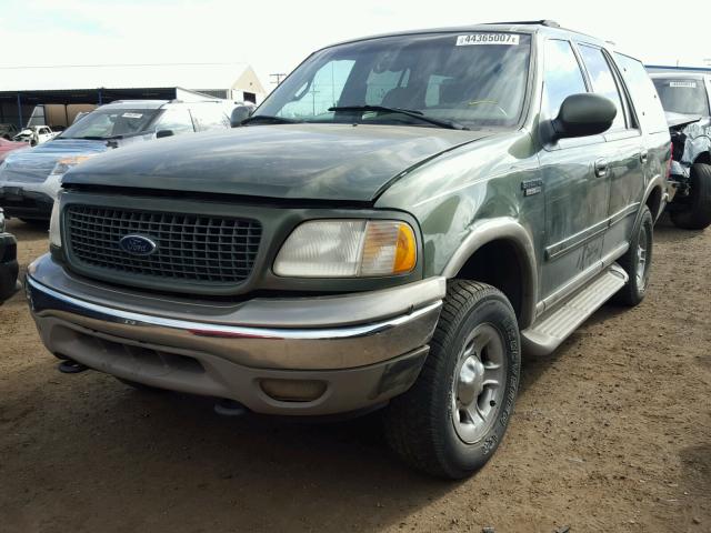 1FMPU18L6YLA22615 - 2000 FORD EXPEDITION GREEN photo 2