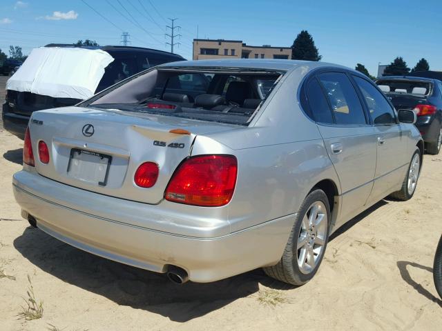 JT8BL69S640015324 - 2004 LEXUS GS 430 SILVER photo 4