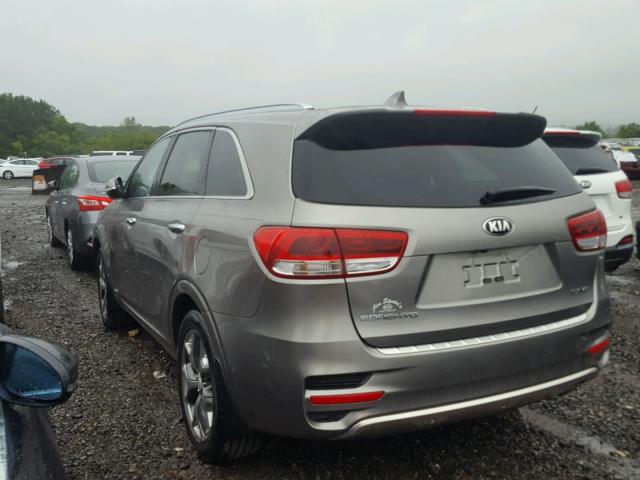 5XYPKDA54GG165869 - 2016 KIA SORENTO SX GRAY photo 3