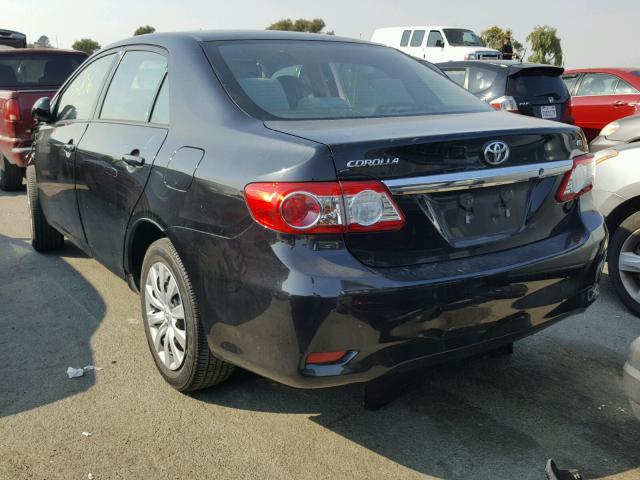 5YFBU4EE0CP043370 - 2012 TOYOTA COROLLA BA BLACK photo 3